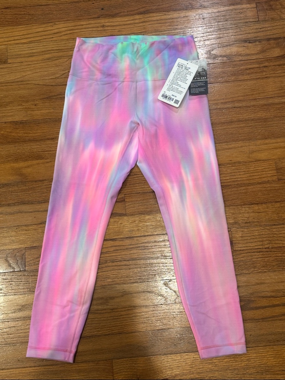 NWT  NEW  Lululemon Tie-Dye Pastel Leggings - Pink Multi wunder train 25“ sz 10
